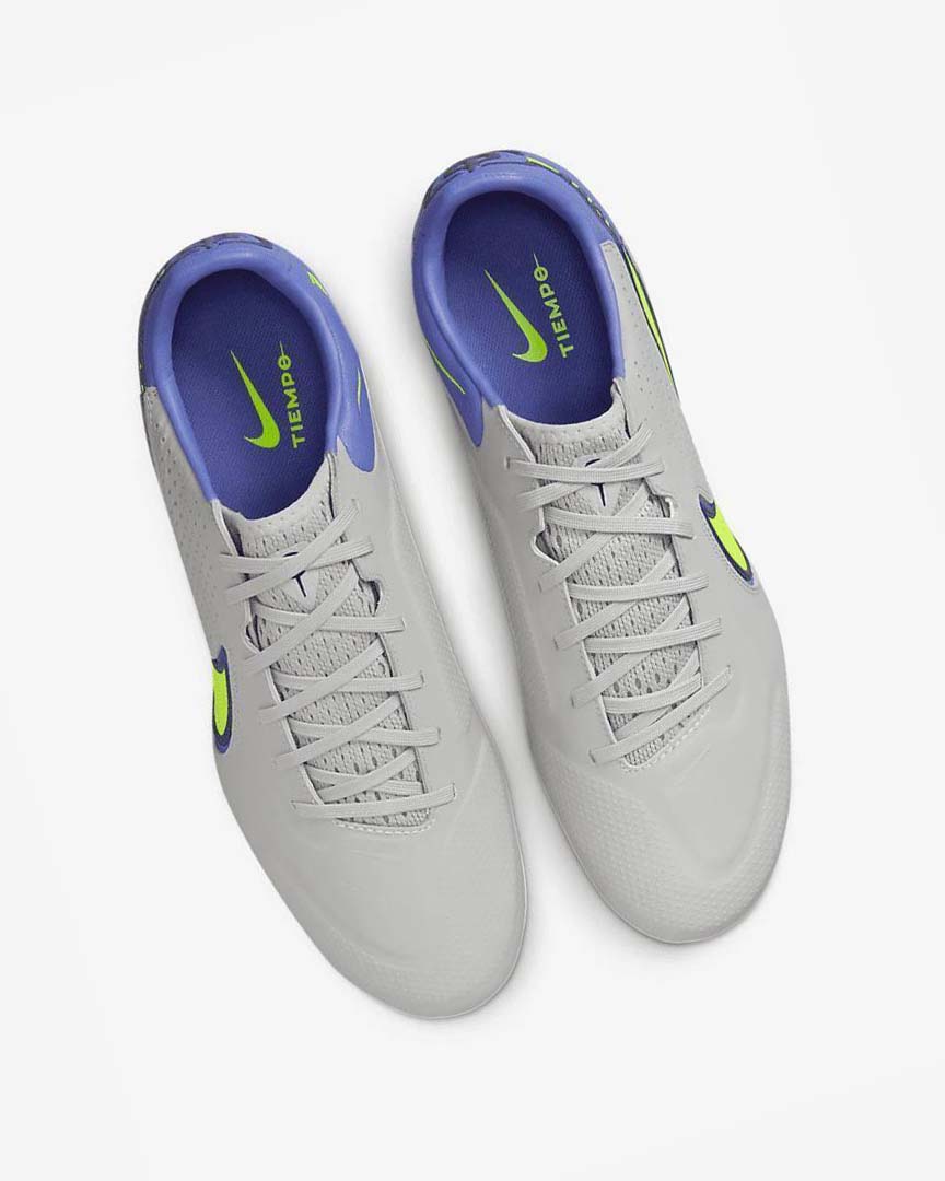 Grey / Blue Nike Tiempo Legend 9 Pro FG Men's Soccer Cleats | CA_2551