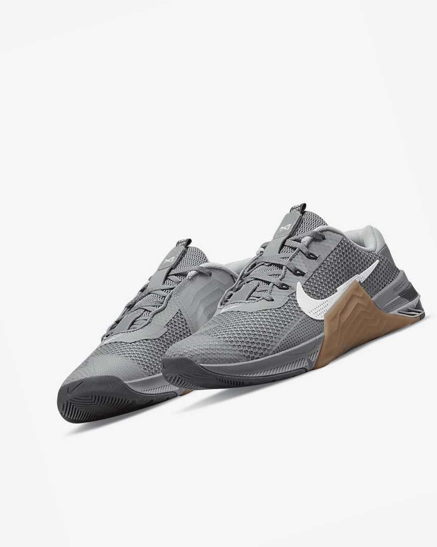 Grey / Brown / Dark Grey / White Nike Metcon 7 Men's Training Shoes | CA_4671