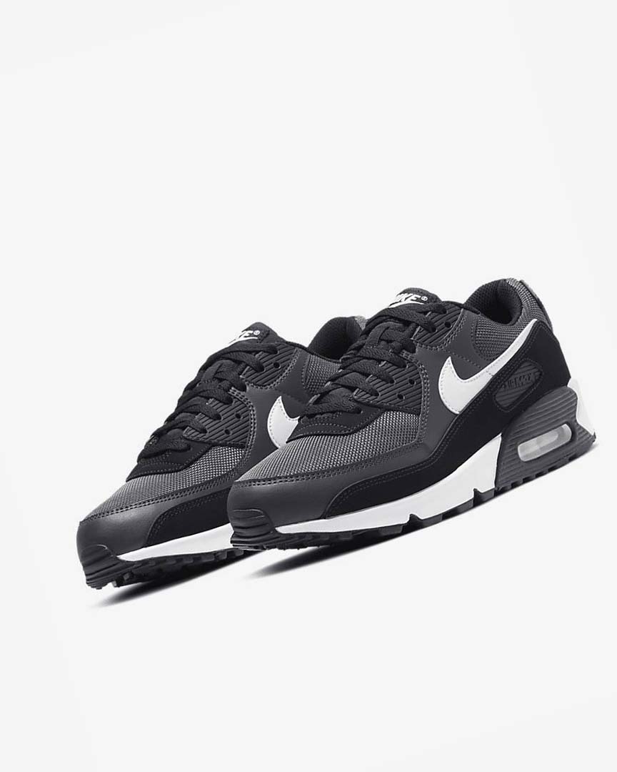 Grey / Dark Grey / Black / White Nike Air Max 90 Men's Casual Shoes | CA_2268