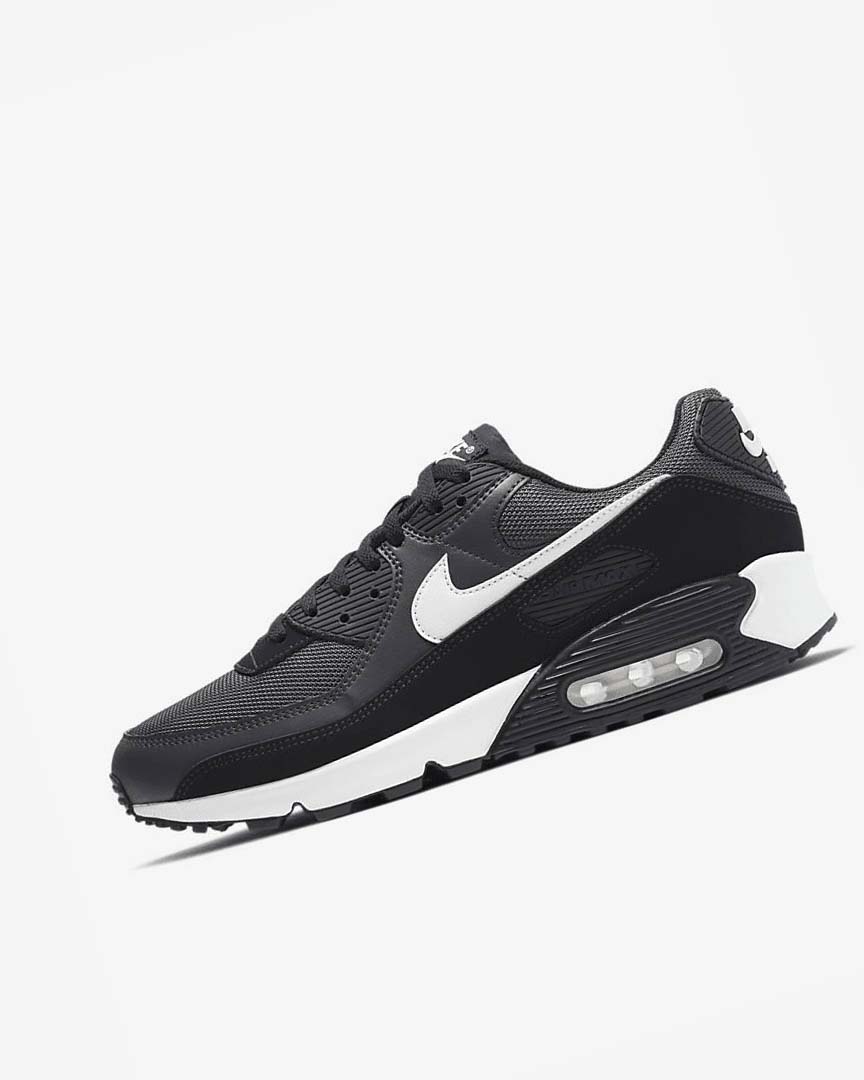 Grey / Dark Grey / Black / White Nike Air Max 90 Men\'s Casual Shoes | CA_2268