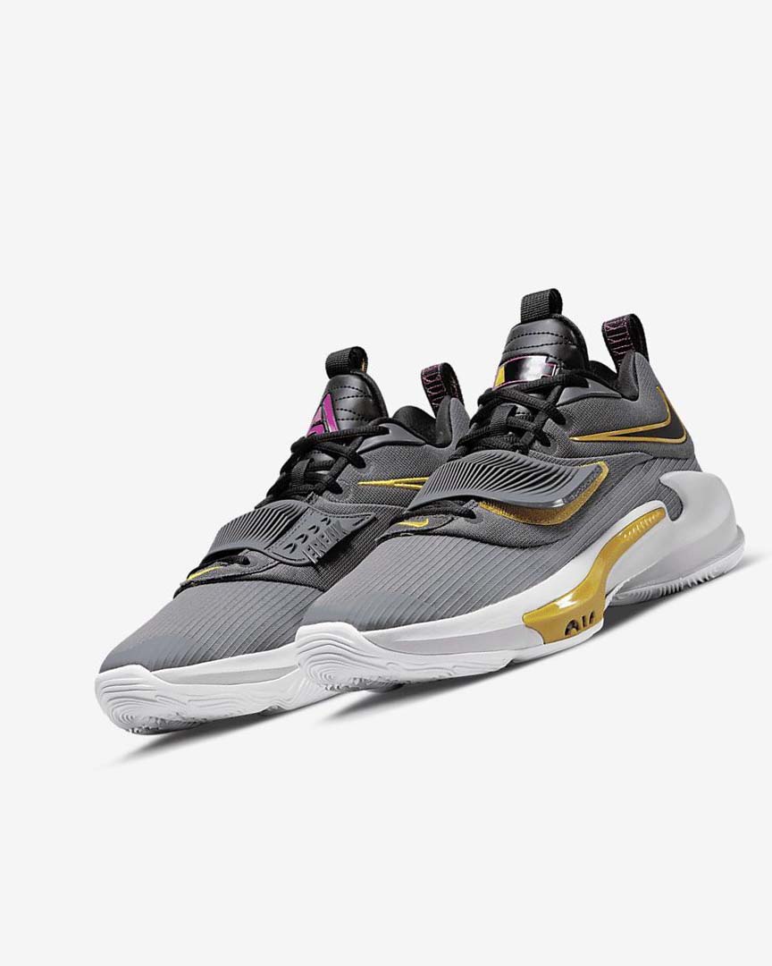 Grey / Grey / Black Nike Zoom Freak 3 Women's Basketball Shoes | CA_3184