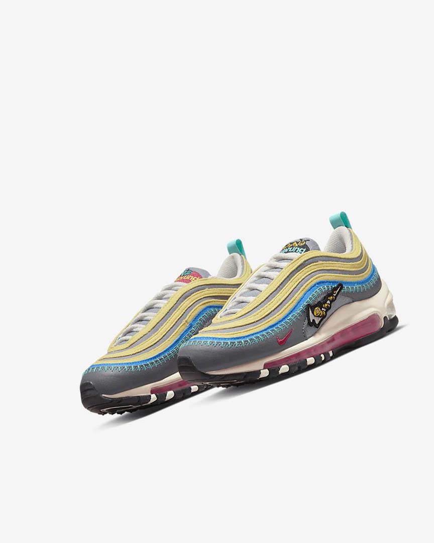 Grey / Grey Nike Air Max 97 SE Boys' Casual Shoes | CA_4834