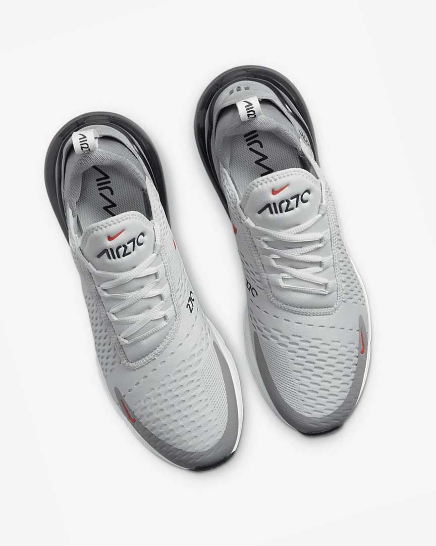 Grey / Grey / Orange Nike Air Max 270 Men's Casual Shoes | CA_2869