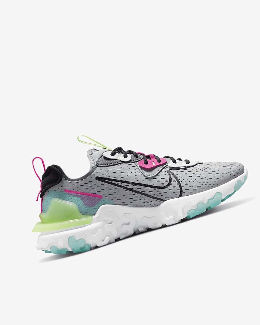 Grey / Grey / Pink / Black Nike React Vision Women's Running Shoes | CA_5316