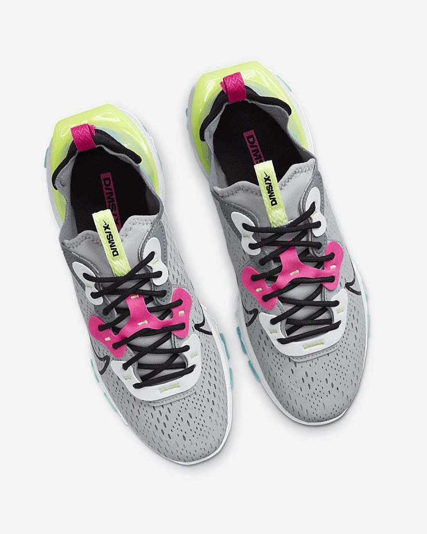 Grey / Grey / Pink / Black Nike React Vision Women's Running Shoes | CA_5316
