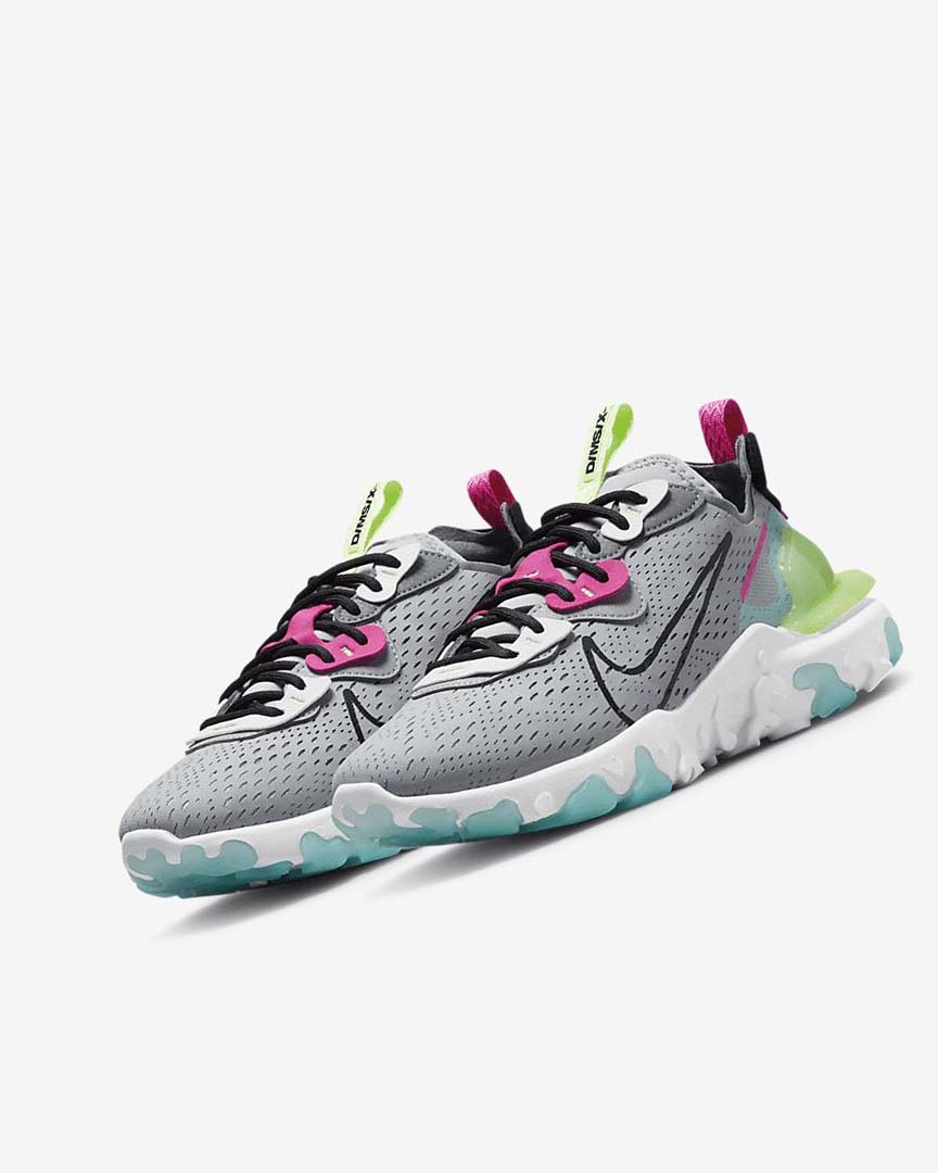 Grey / Grey / Pink / Black Nike React Vision Women's Running Shoes | CA_5316