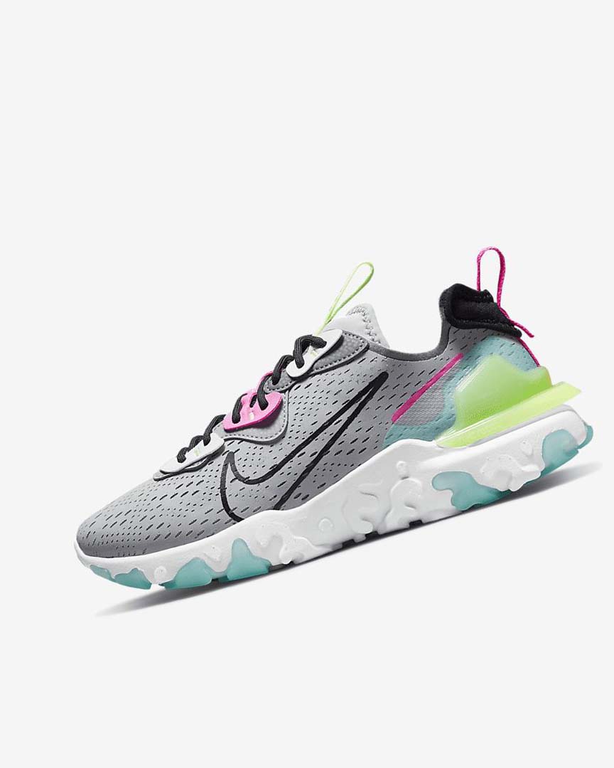 Grey / Grey / Pink / Black Nike React Vision Women\'s Running Shoes | CA_5316