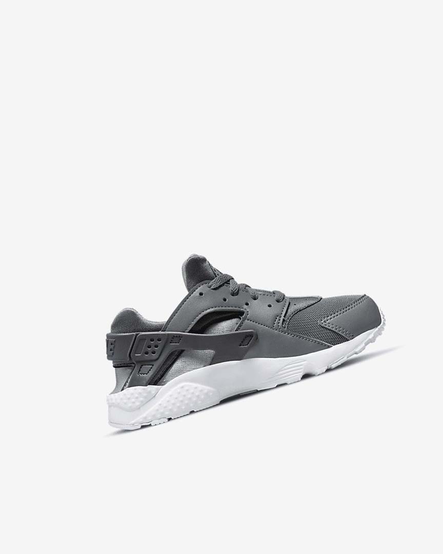 Grey / Grey / White / Grey Nike Huarache Run Boys' Shoes | CA_4700
