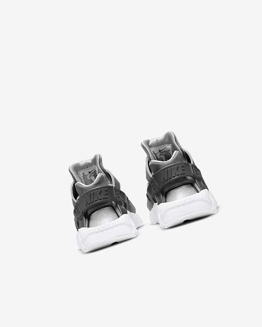 Grey / Grey / White / Grey Nike Huarache Run Boys' Shoes | CA_4700
