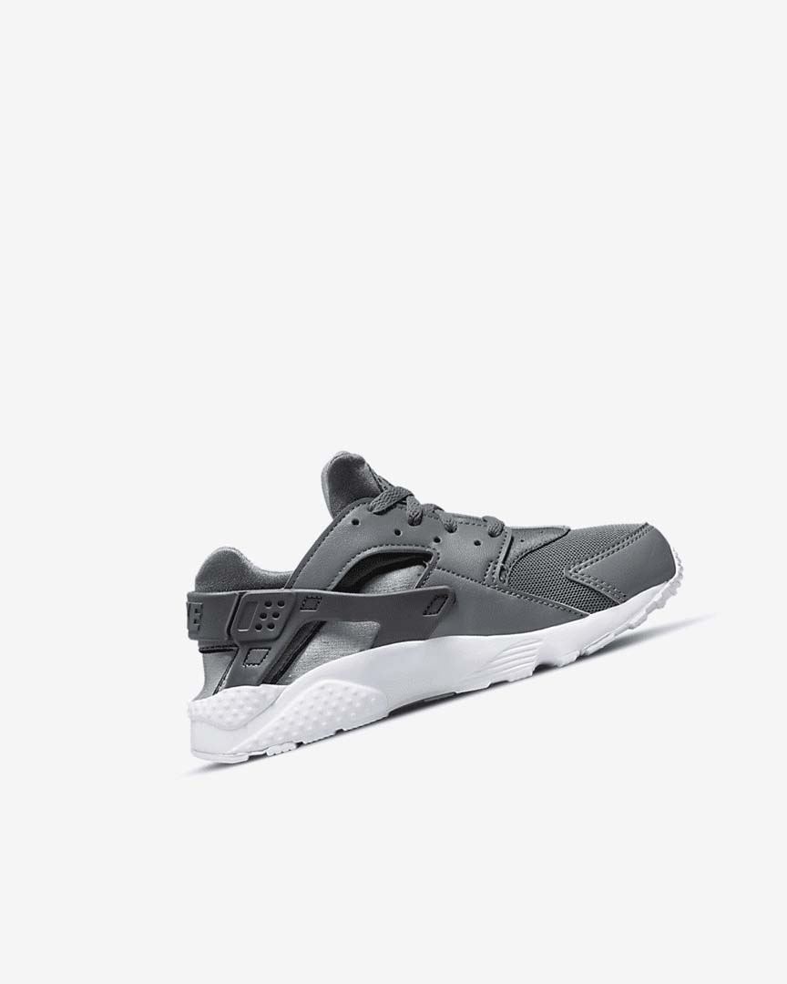 Grey / Grey / White / Grey Nike Huarache Run Girls' Shoes | CA_5439