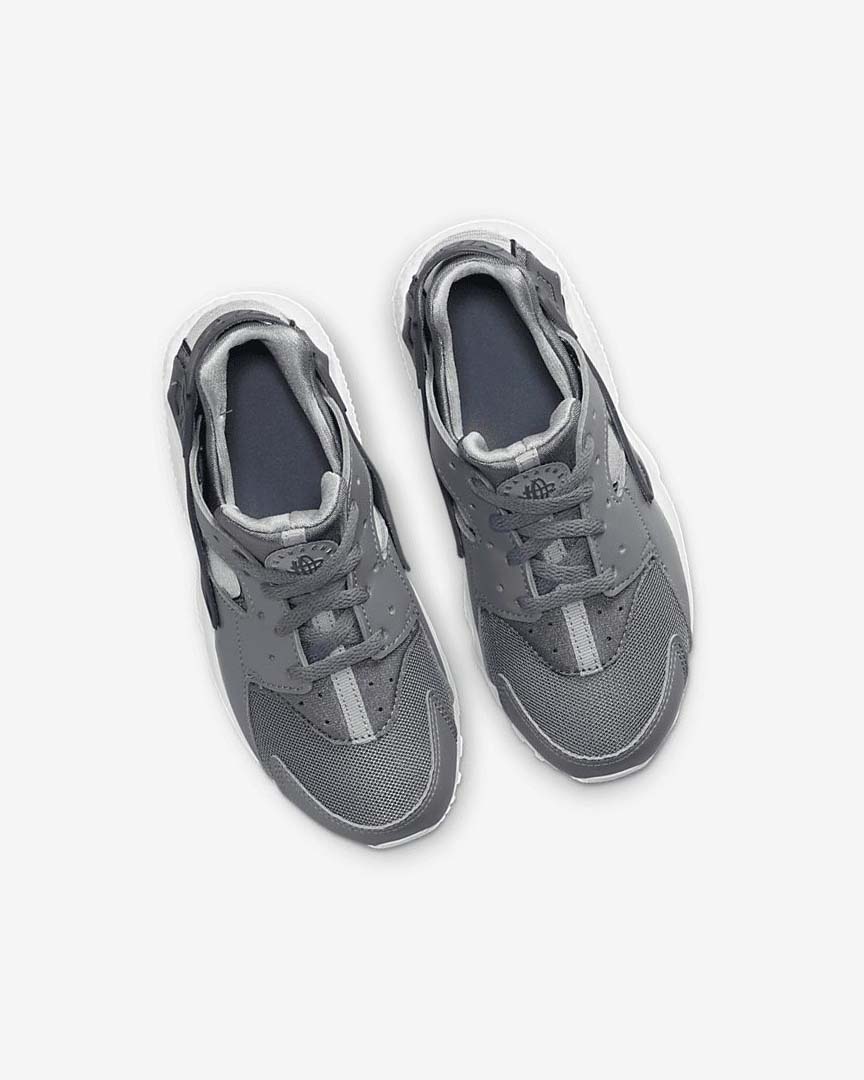 Grey / Grey / White / Grey Nike Huarache Run Girls' Shoes | CA_5439