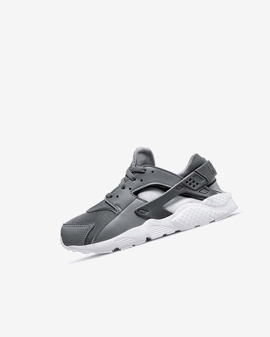 Grey / Grey / White / Grey Nike Huarache Run Girls\' Shoes | CA_5439