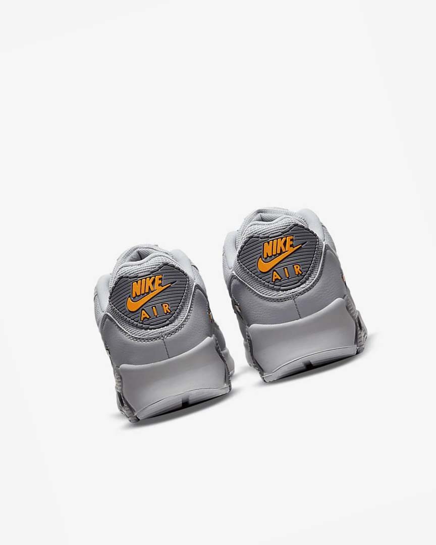 Grey / Grey / White Nike Air Max 90 Men's Casual Shoes | CA_2487