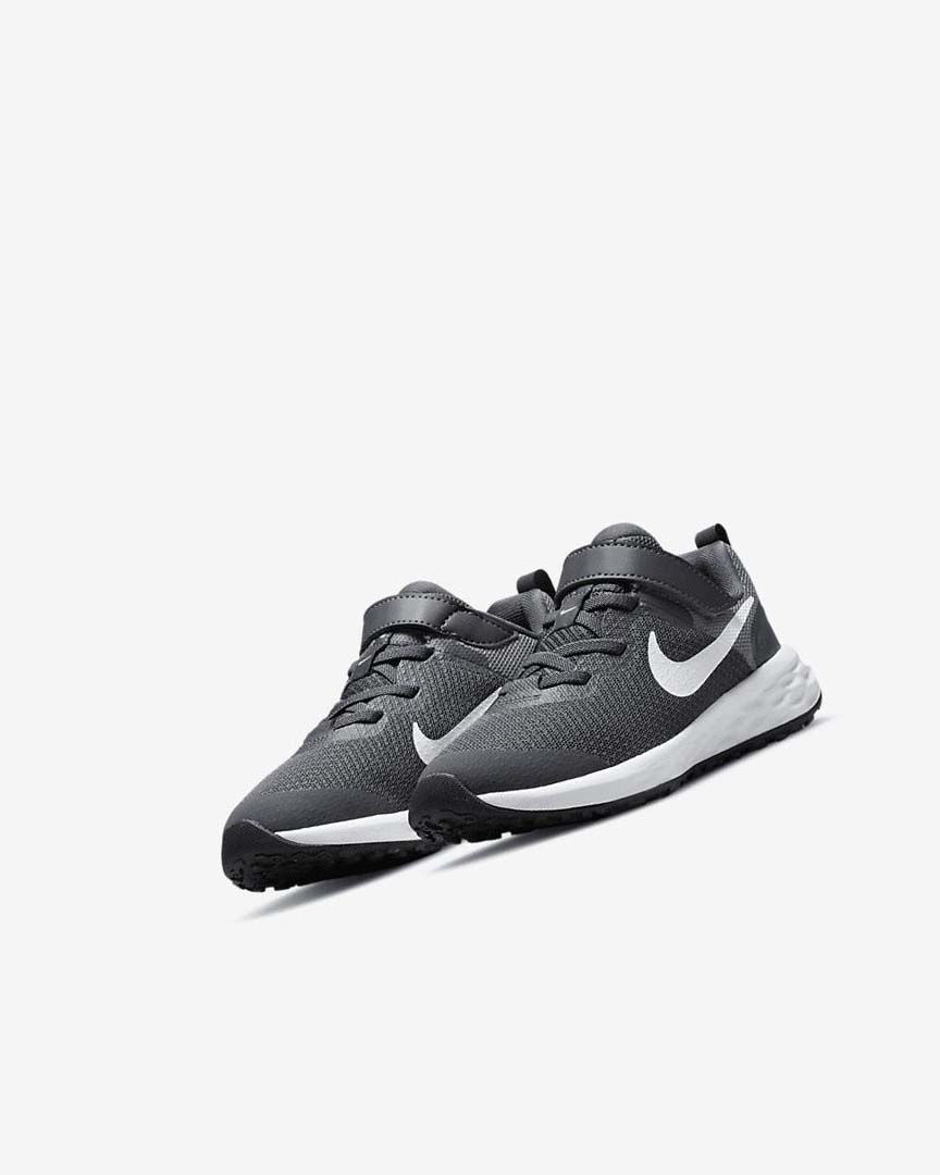 Grey / Grey / White Nike Revolution 6 Boys' Running Shoes | CA_4759