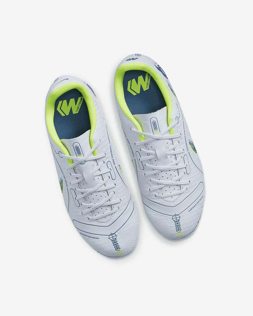 Grey / Light Blue / Blue / Blue Nike Jr. Mercurial Vapor 14 Academy MG Boys' Soccer Cleats | CA_3103