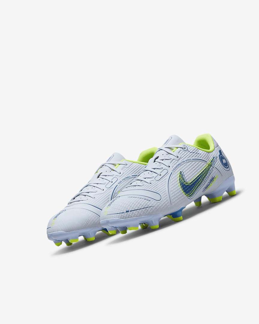 Grey / Light Blue / Blue / Blue Nike Jr. Mercurial Vapor 14 Academy MG Boys' Soccer Cleats | CA_3103