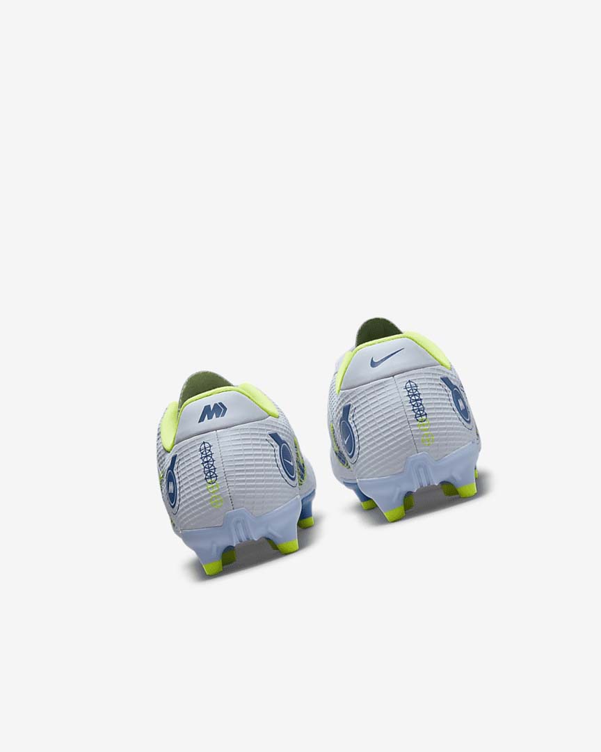 Grey / Light Blue / Blue / Blue Nike Jr. Mercurial Vapor 14 Academy MG Girls' Soccer Cleats | CA_3140