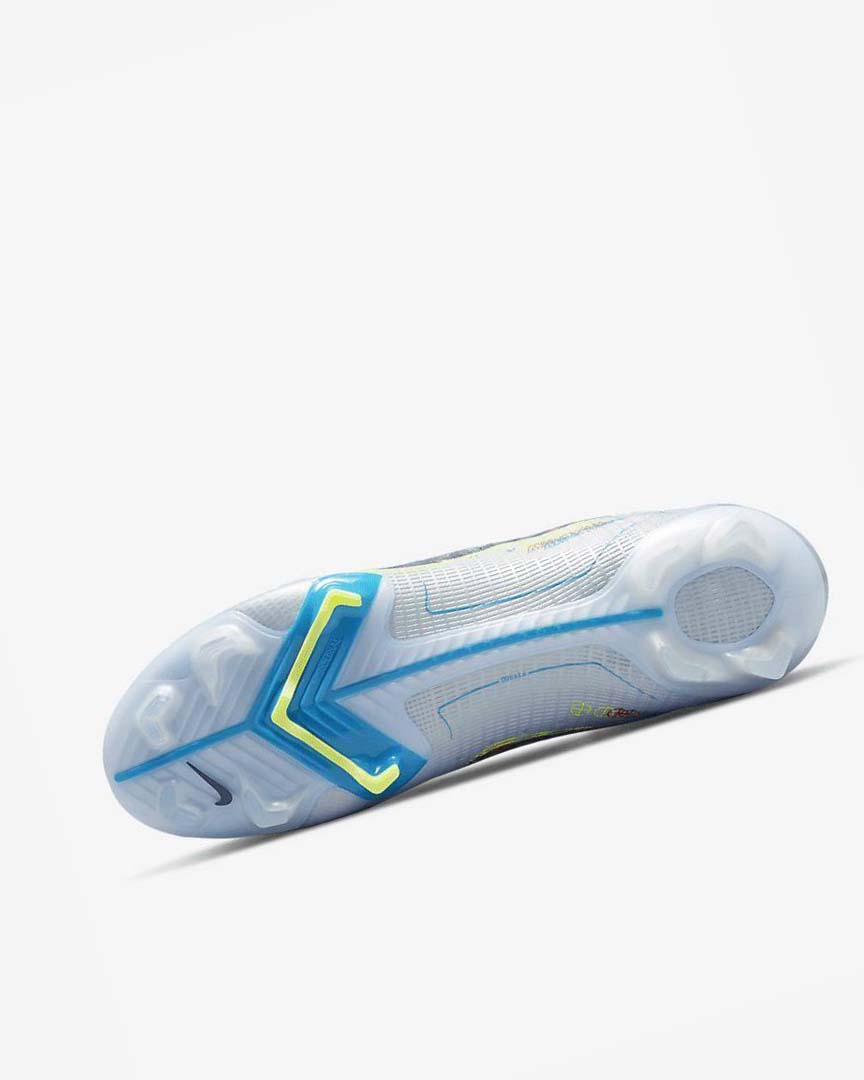 Grey / Light Blue / Blue / Blue Nike Mercurial Superfly 8 Elite FG Men's Soccer Cleats | CA_2320