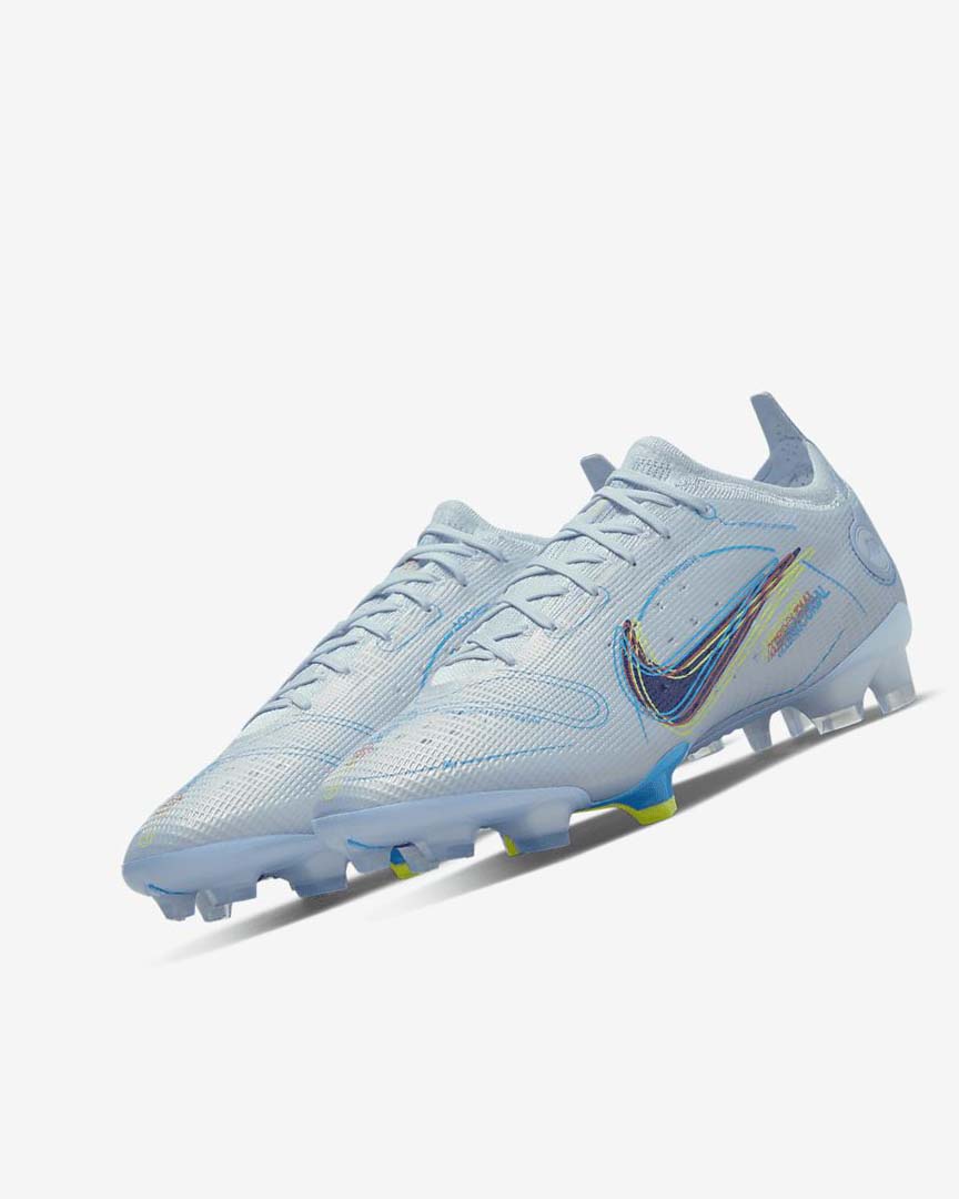 Grey / Light Blue / Blue / Blue Nike Mercurial Vapor 14 Elite FG Women's Soccer Cleats | CA_2414