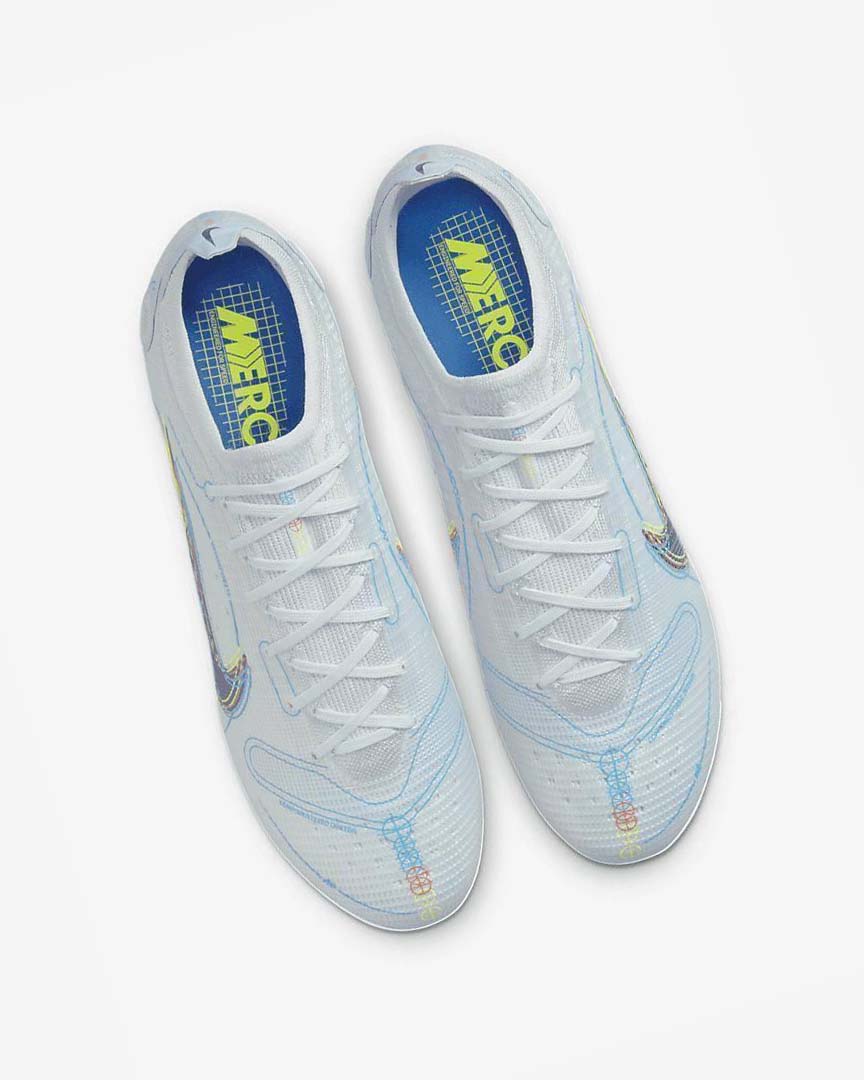 Grey / Light Blue / Blue / Blue Nike Mercurial Vapor 14 Elite FG Men's Soccer Cleats | CA_2584
