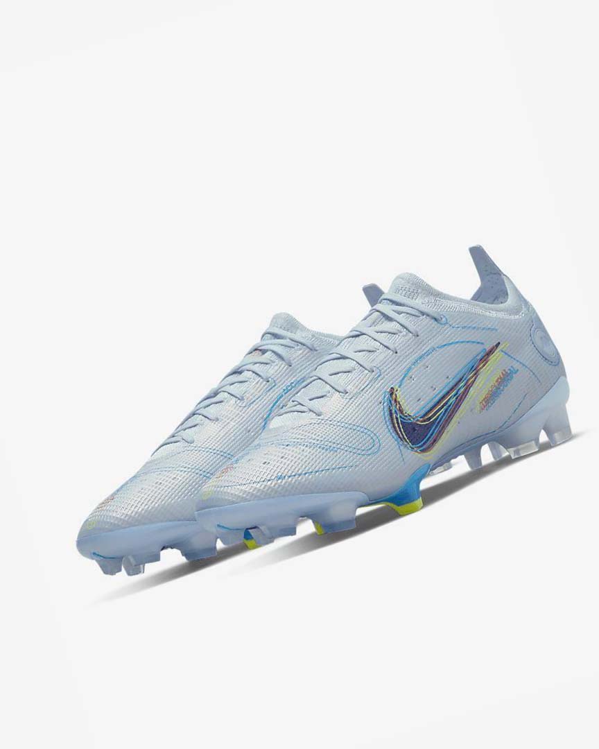 Grey / Light Blue / Blue / Blue Nike Mercurial Vapor 14 Elite FG Men's Soccer Cleats | CA_2584
