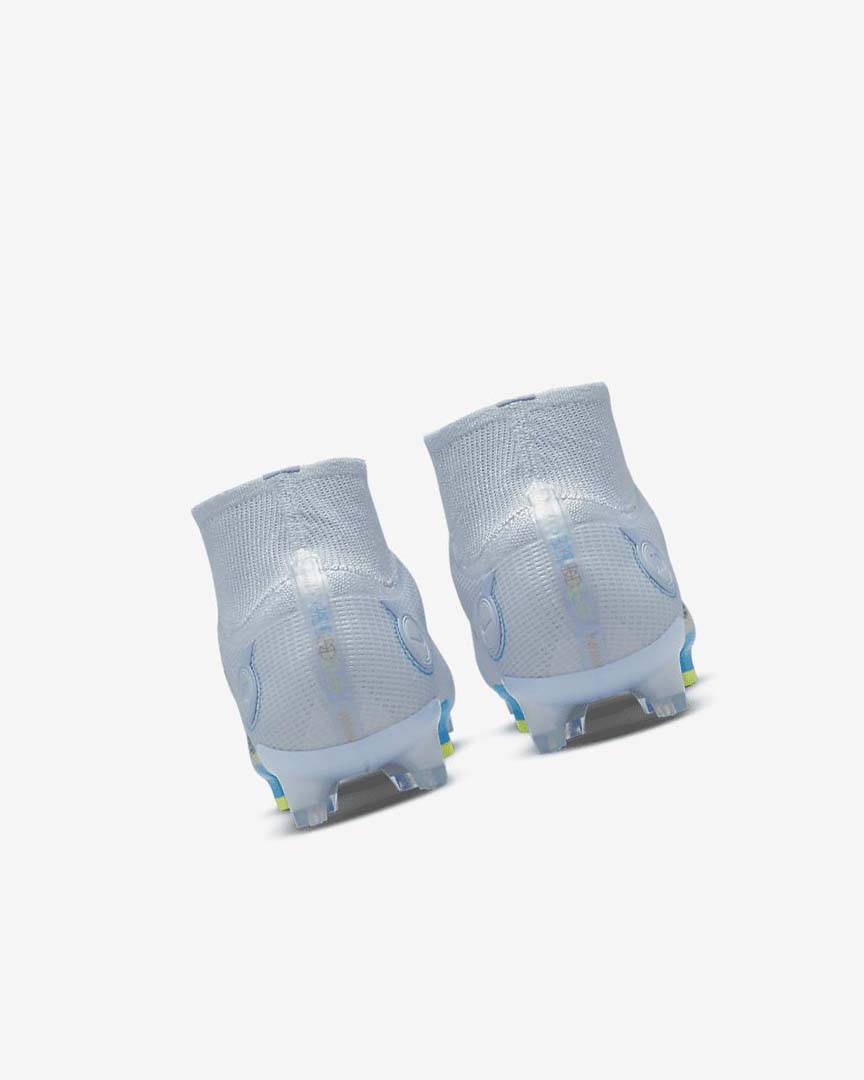 Grey / Light Blue / Blue / Blue Nike Mercurial Superfly 8 Elite FG Women's Soccer Cleats | CA_4515
