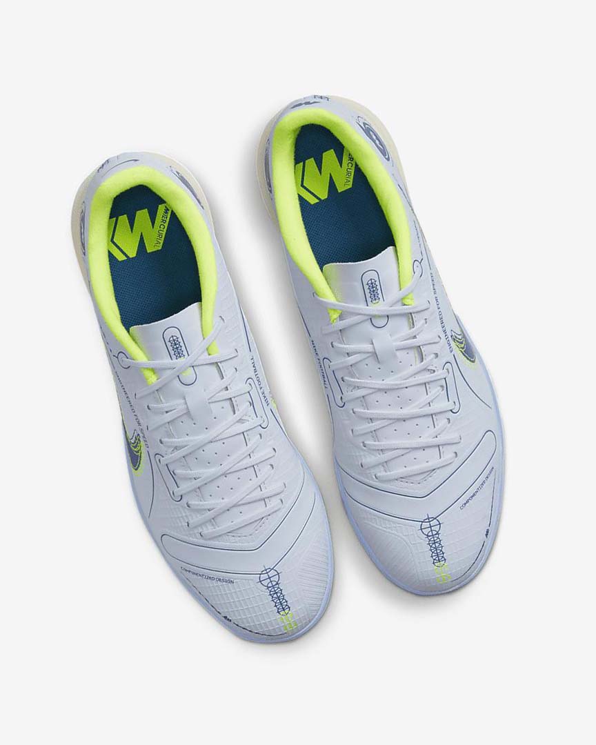 Grey / Light Blue / Blue / Blue Nike Mercurial Vapor 14 Academy IC Women's Soccer Shoes | CA_5176