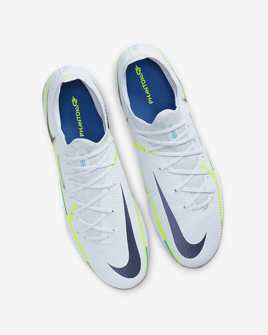 Grey / Light Blue / Blue Nike Phantom GT2 Pro FG Women's Soccer Cleats | CA_1210