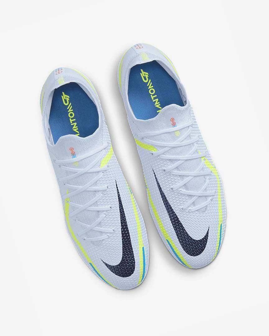 Grey / Light Blue / Blue Nike Phantom GT2 Elite FG Men's Soccer Cleats | CA_2330