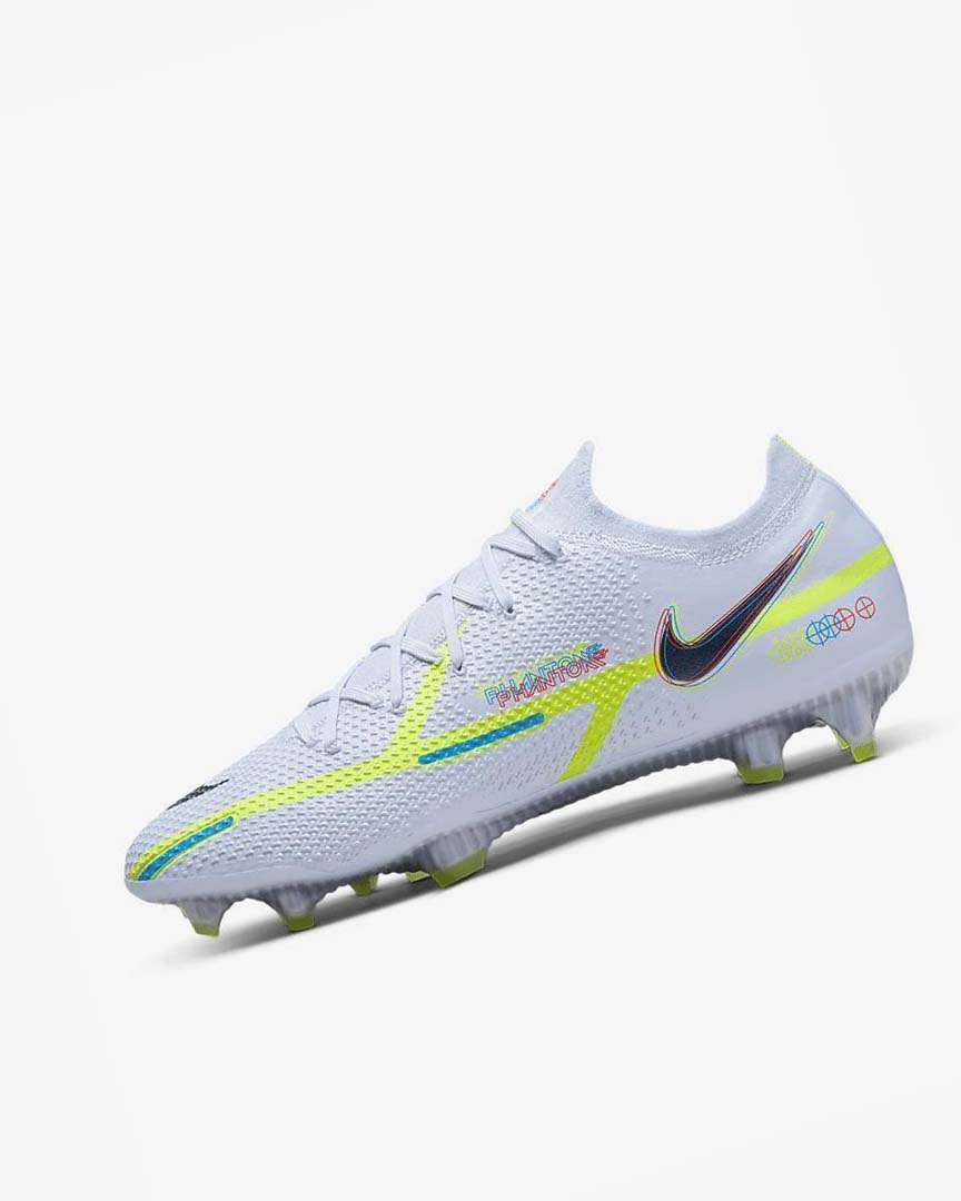 Grey / Light Blue / Blue Nike Phantom GT2 Elite FG Men\'s Soccer Cleats | CA_2330