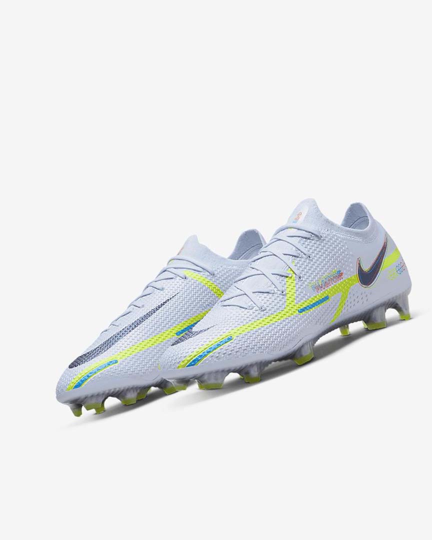 Grey / Light Blue / Blue Nike Phantom GT2 Elite FG Women's Soccer Cleats | CA_5062