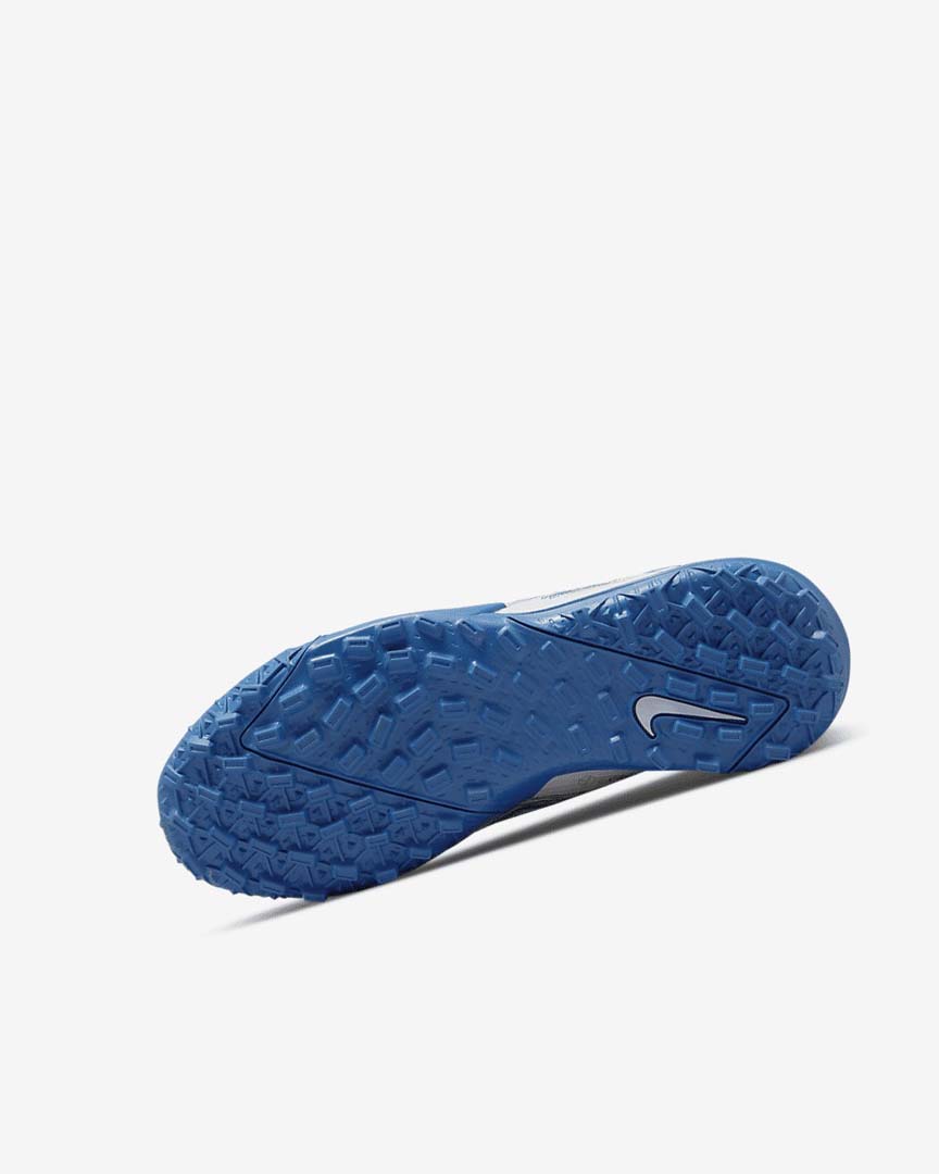 Grey / Light Blue / Dark Blue Nike Jr. Mercurial Superfly 8 Academy TF Girls' Soccer Shoes | CA_2824