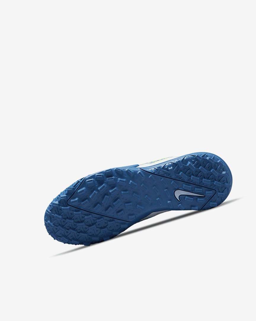 Grey / Light Blue / Dark Blue Nike Jr. Mercurial Vapor 14 Academy TF Boys' Soccer Shoes | CA_4751