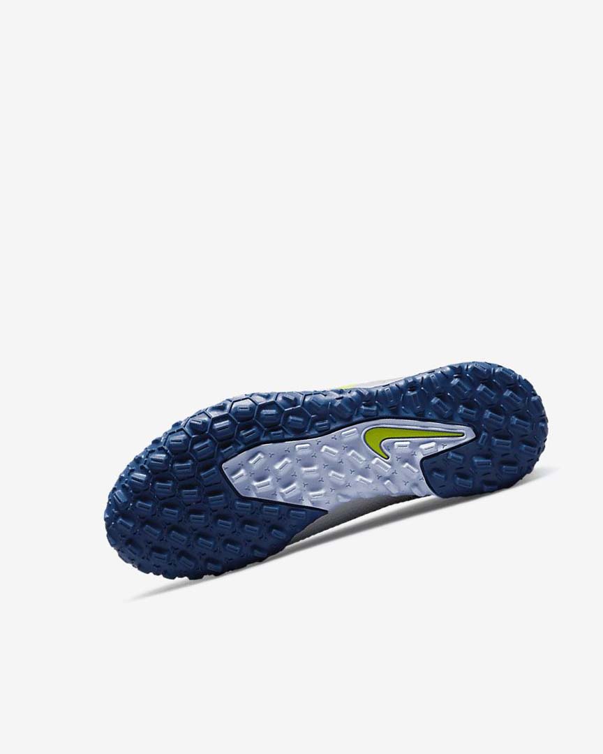 Grey / Light Blue / Dark Blue Nike Jr. Phantom GT2 Academy Dynamic Fit TF Boys' Soccer Shoes | CA_2561