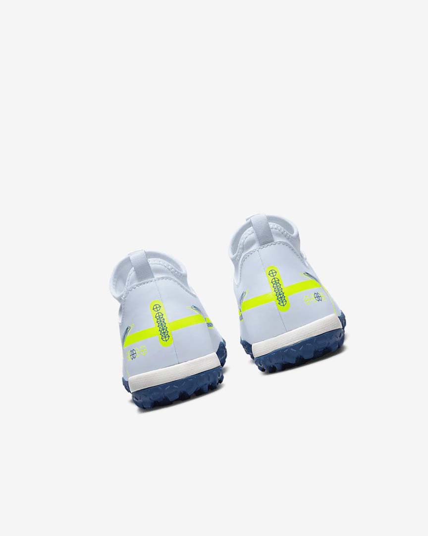 Grey / Light Blue / Dark Blue Nike Jr. Phantom GT2 Academy Dynamic Fit TF Boys' Soccer Shoes | CA_2561