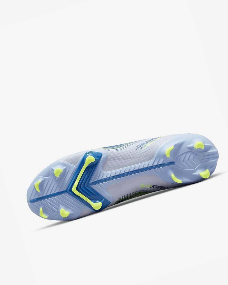 Grey / Light Blue / Dark Blue Nike Mercurial Superfly 8 Academy MG Men's Soccer Cleats | CA_2451
