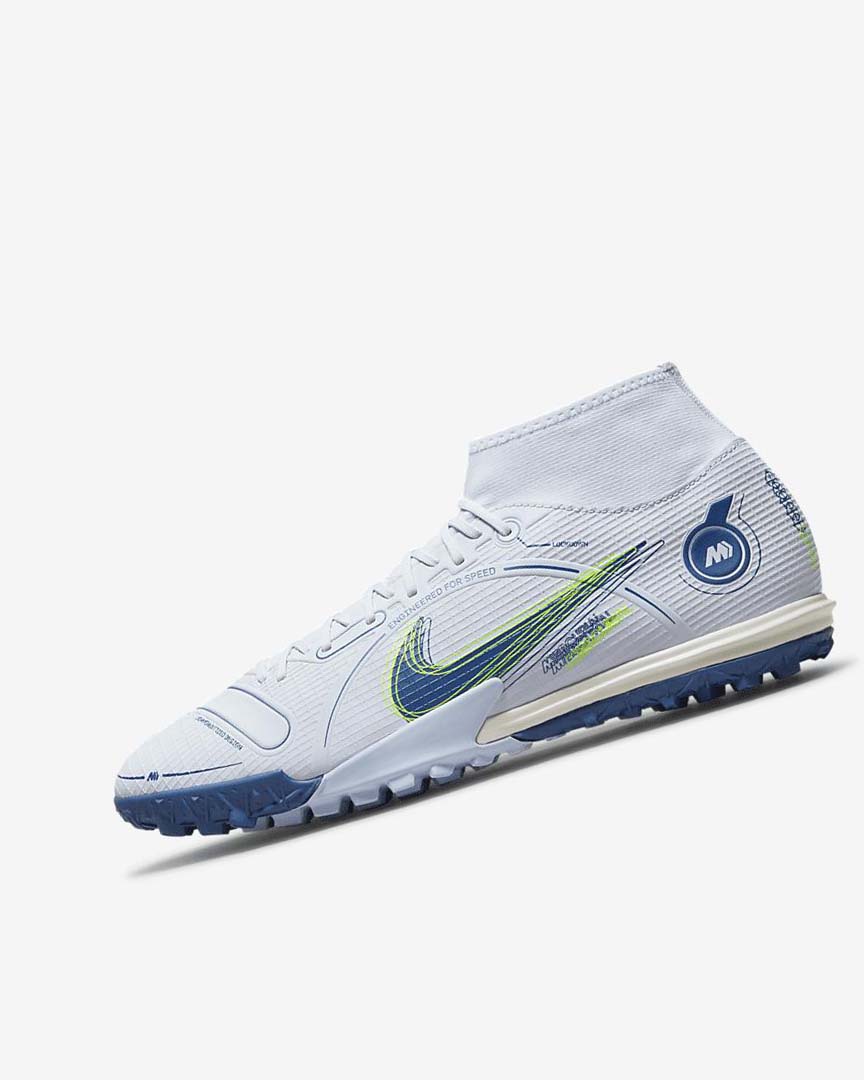 Grey / Light Blue / Dark Blue Nike Mercurial Superfly 8 Academy TF Women\'s Soccer Shoes | CA_4767