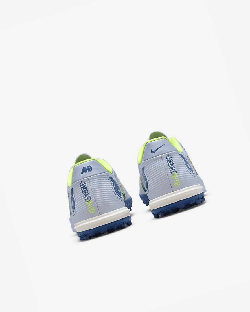 Grey / Light Blue / Dark Blue Nike Mercurial Vapor 14 Academy TF Men's Soccer Shoes | CA_5364