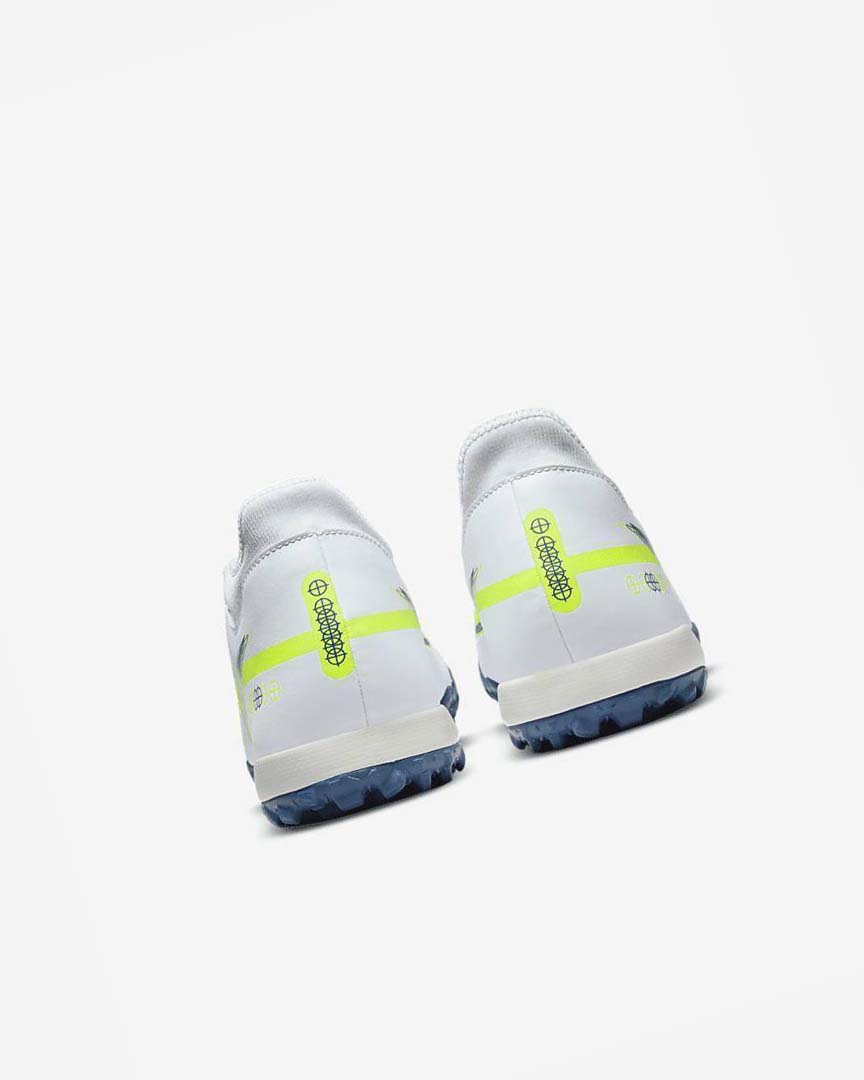 Grey / Light Blue / Dark Blue Nike Phantom GT2 Academy Dynamic Fit TF Men's Soccer Shoes | CA_2496