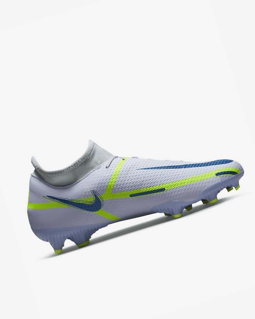 Grey / Light Blue / Dark Blue Nike Phantom GT2 Academy Dynamic Fit MG Men's Soccer Cleats | CA_2875