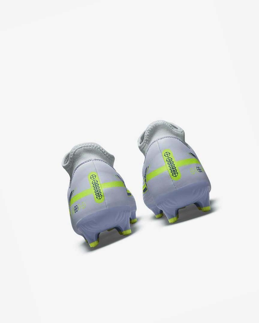 Grey / Light Blue / Dark Blue Nike Phantom GT2 Academy Dynamic Fit MG Men's Soccer Cleats | CA_2875