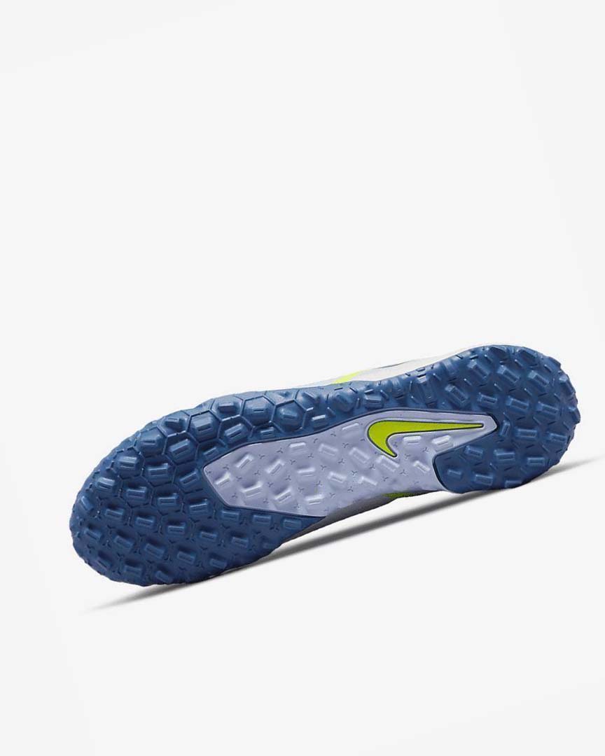 Grey / Light Blue / Dark Blue Nike Phantom GT2 Academy TF Men's Soccer Shoes | CA_2948