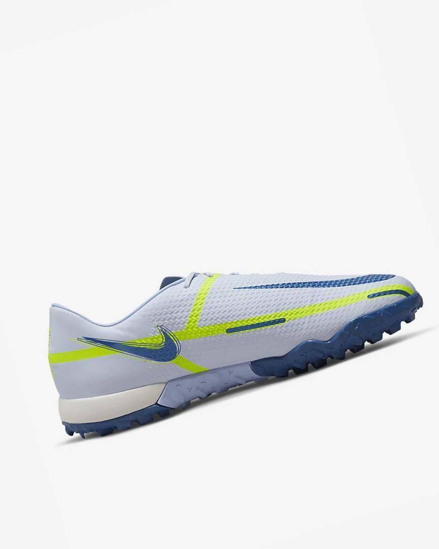 Grey / Light Blue / Dark Blue Nike Phantom GT2 Academy TF Men's Soccer Shoes | CA_2948