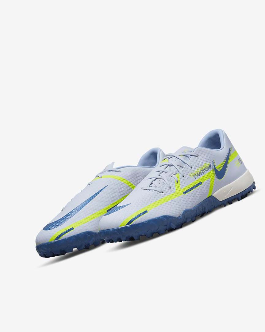 Grey / Light Blue / Dark Blue Nike Phantom GT2 Academy TF Women's Soccer Shoes | CA_4929