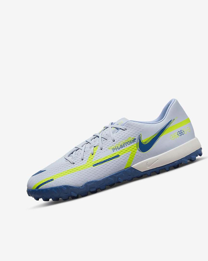Grey / Light Blue / Dark Blue Nike Phantom GT2 Academy TF Women\'s Soccer Shoes | CA_4929