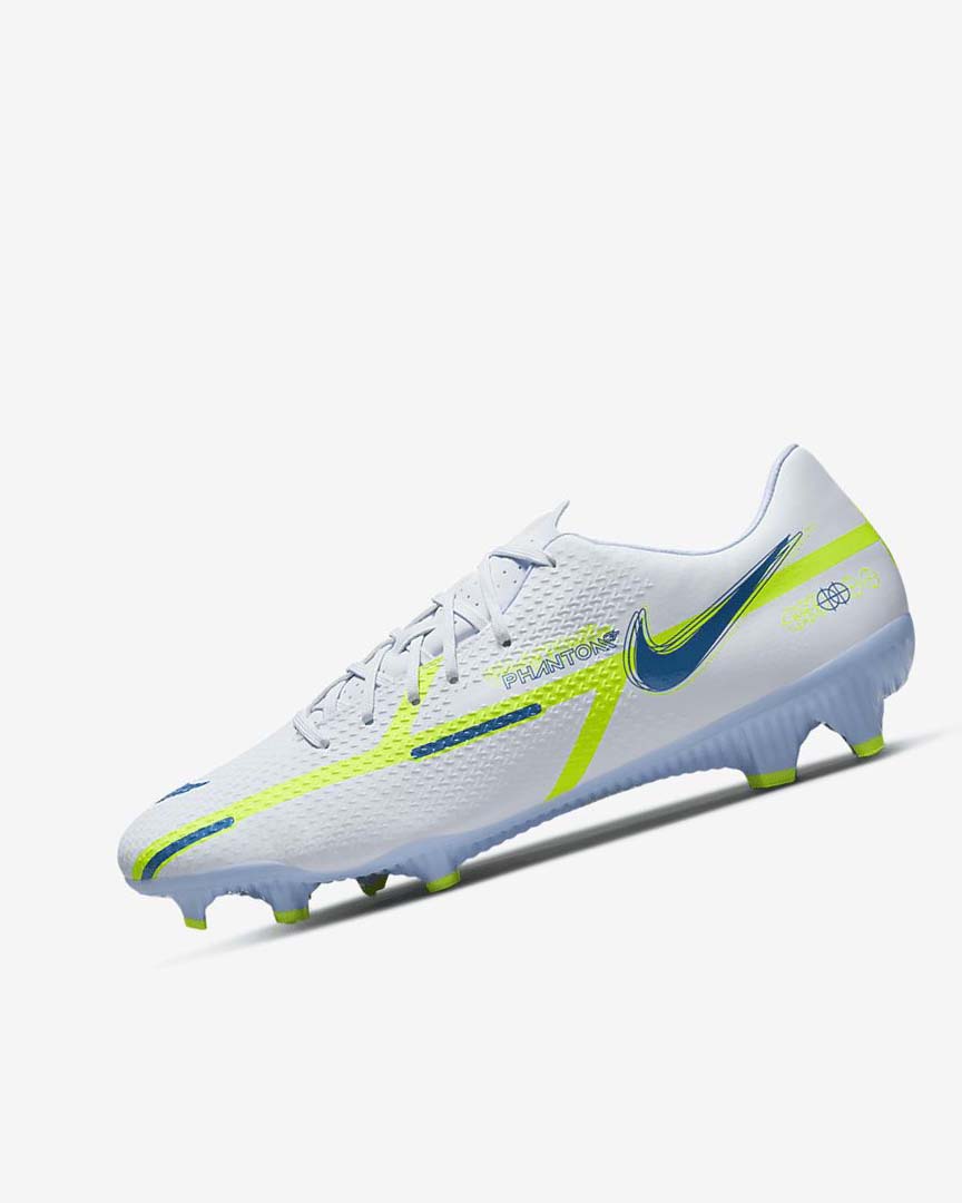 Grey / Light Blue / Dark Blue Nike Phantom GT2 Academy MG Women\'s Soccer Cleats | CA_5136