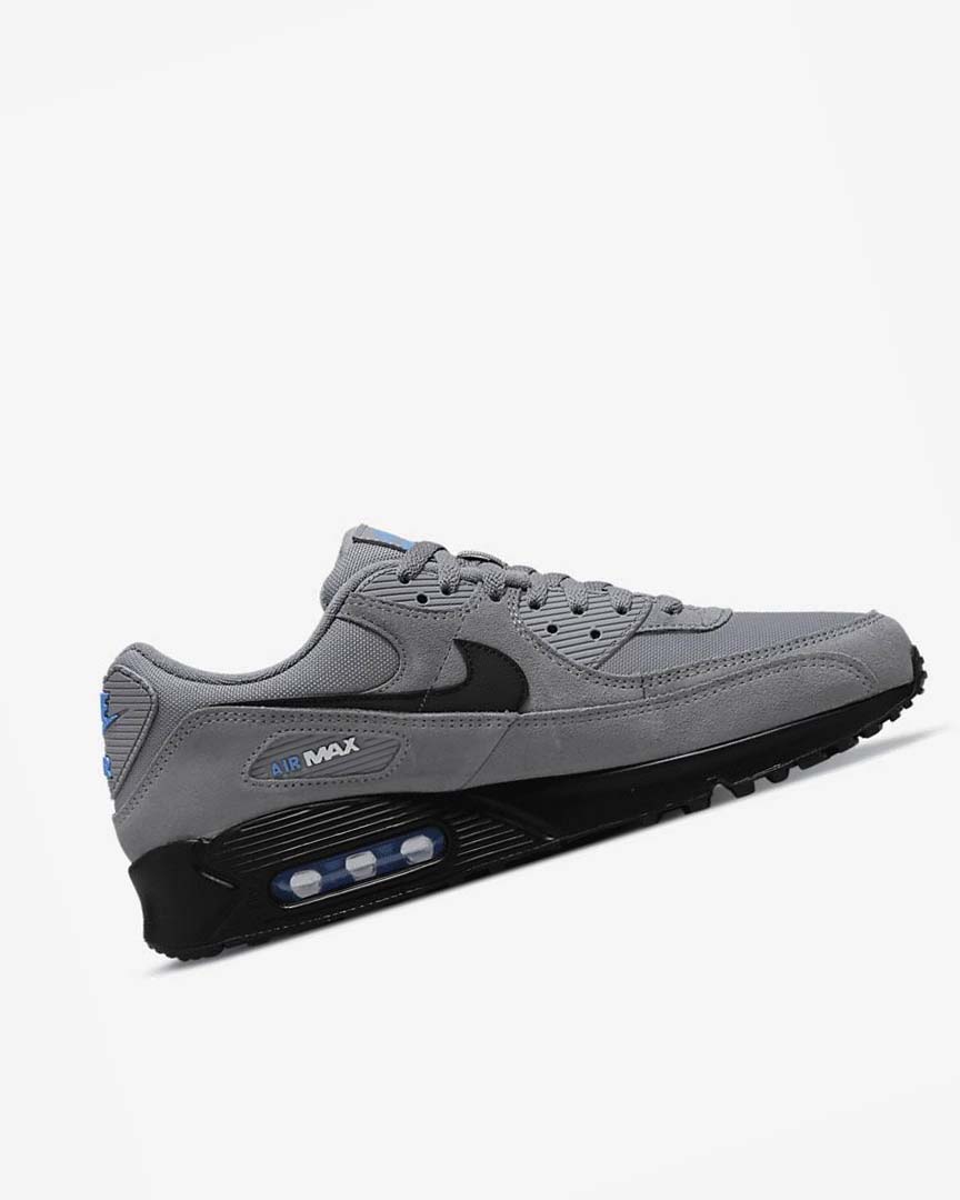 Grey / Light Blue / Metal Silver / Black Nike Air Max 90 Men's Casual Shoes | CA_2400
