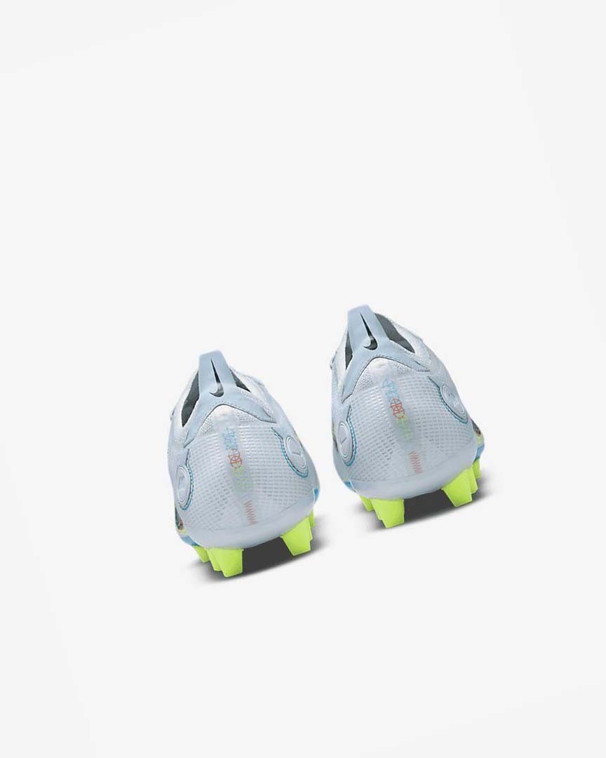 Grey / Light Blue / Orange / Blue Nike Mercurial Vapor 14 Elite AG Men's Soccer Cleats | CA_3169