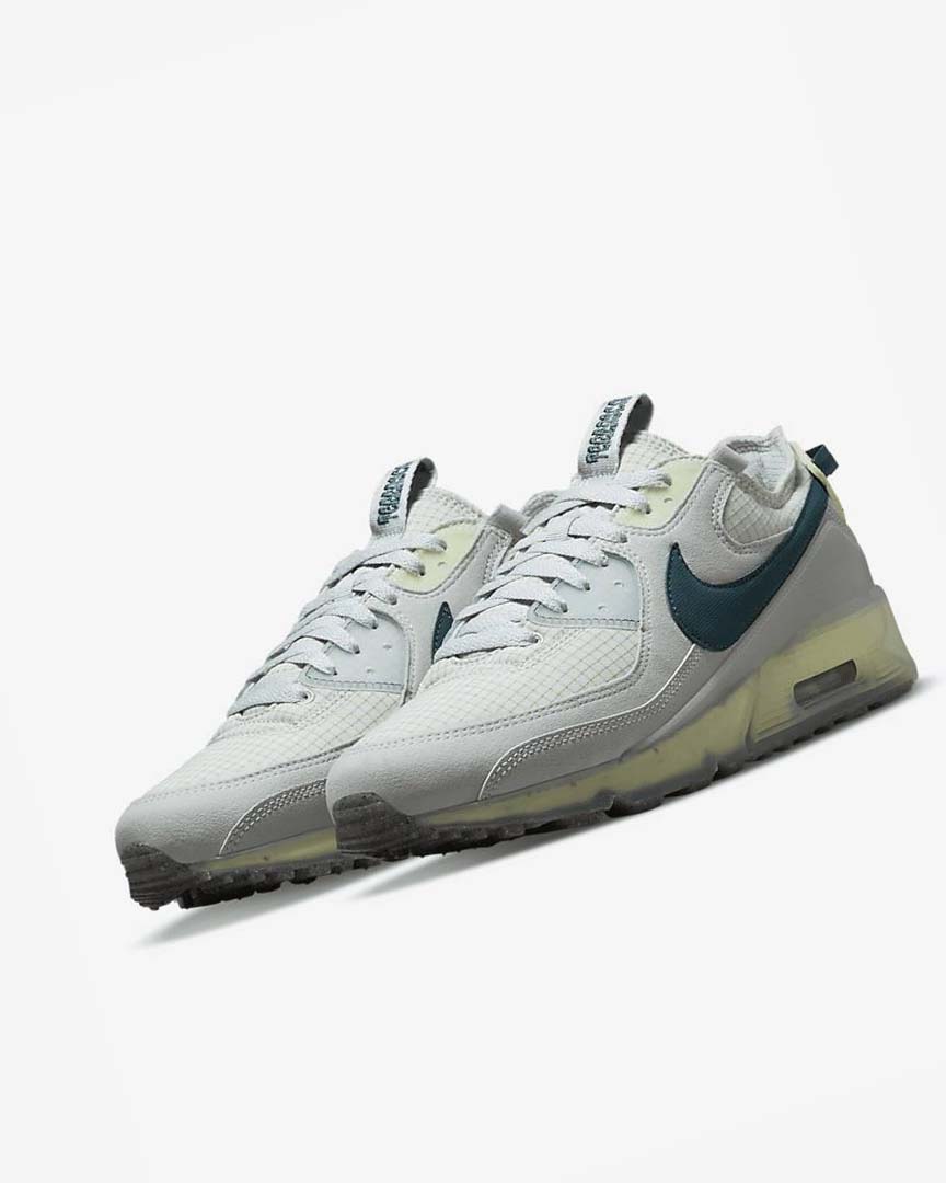 Grey / Light Green / Dark Turquoise Green Nike Air Max Terrascape 90 Men's Sneakers | CA_5572