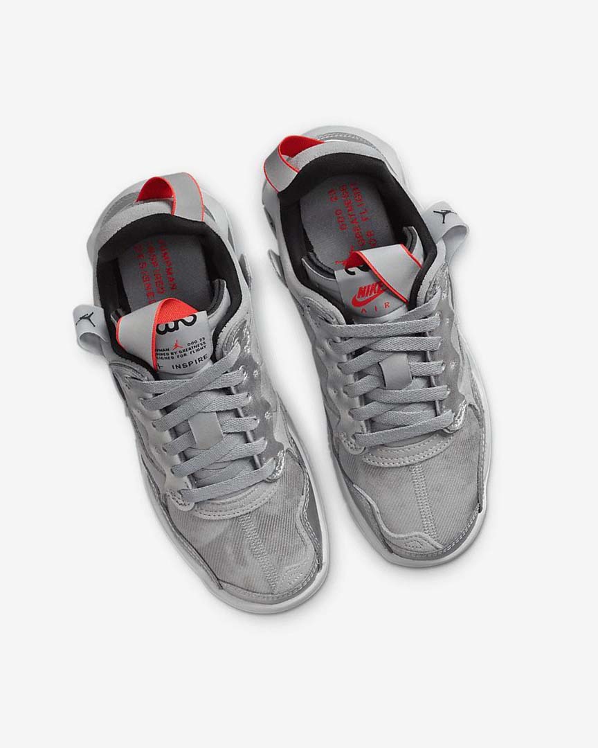 Grey / Metal Silver / Platinum / Black Nike Jordan MA2 Boys' Basketball Shoes | CA_4646